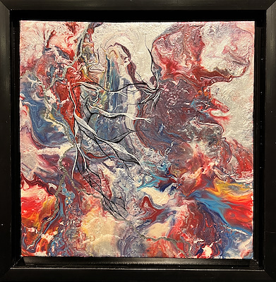 Mahsa Fatemı Alavı imzalı tablo — Karışık Teknik, 30×30 cm, 3.000 TL müzayede satışı