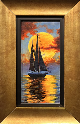 Saner Cabraılov imzalı tablo — Yağlı Boya, 24×11 cm, 2.500 TL müzayede satışı
