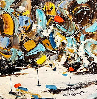 Sümeyye Bozkurt imzalı tablo — Akrilik Boya, 50×50 cm, 2.250 TL müzayede satışı