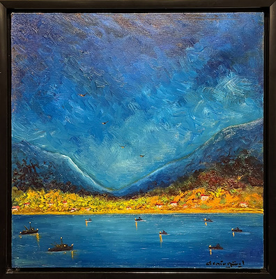 Demir Gürel imzalı tablo — Yağlı Boya, 50×50 cm, 3.750 TL müzayede satışı