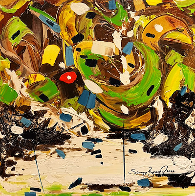 Sümeyye Bozkurt imzalı tablo — Akrilik Boya, 50×50 cm, 2.000 TL müzayede satışı