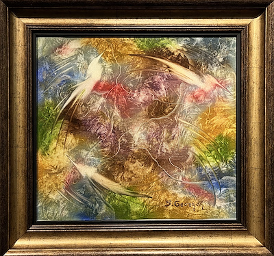 Spyros Georgas imzalı tablo — Yağlı Boya, 49×53 cm, 16.000 TL müzayede satışı