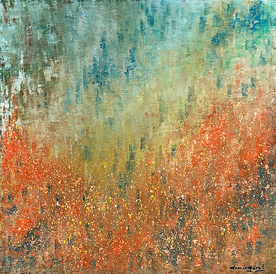 Demir Gürel imzalı tablo — Yağlı Boya, 80×80 cm, 5.000 TL müzayede satışı