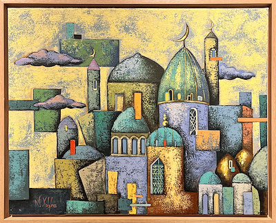 Nazrın Khalafova imzalı tablo — Yağlı Boya, 75×95 cm, 27.500 TL müzayede satışı