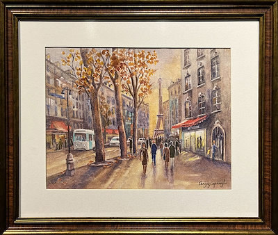 Cengiz Çapanoğlu imzalı tablo — Sulu Boya, 28×37 cm, 3.250 TL müzayede satışı