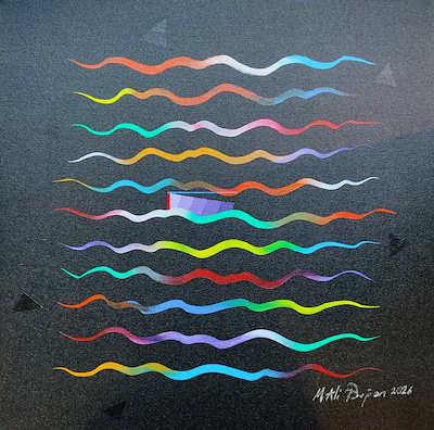 Mehmet Ali Doğan imzalı tablo — Karışık Teknik, 40×40 cm, 10.000 TL müzayede satışı