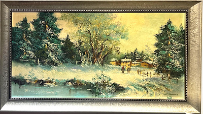 Mahmut Sümer imzalı tablo — Yağlı Boya, 43×80 cm, 4.250 TL müzayede satışı