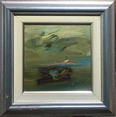 Ünsal Toker imzalı tablo — Yağlı Boya, 20×20 cm, 5.000 TL müzayede satışı