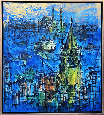 Tuncay Şevketoğlu imzalı tablo — Karışık Teknik, 90×100 cm, 22.500 TL müzayede satışı