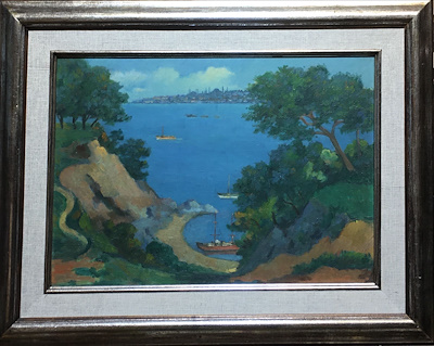 Nurettin Ergüven imzalı tablo — Yağlı Boya, 32×44 cm, 27.000 TL müzayede satışı