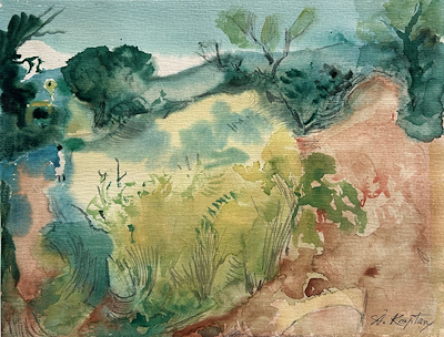 Arif Kaptan imzalı tablo — Sulu Boya, 24×32 cm, 30.000 TL müzayede satışı