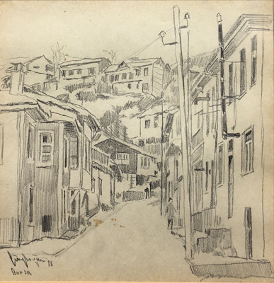 Günay Sağun imzalı tablo — 17×17 cm, 1.000 TL müzayede satışı
