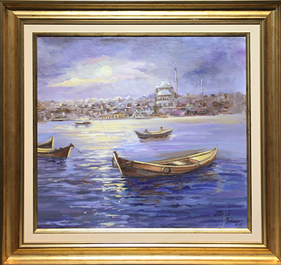 Nurgül Özkeser imzalı tablo — Yağlı Boya, 38×41 cm, 1.200 TL müzayede satışı