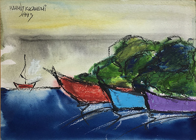 Mahmut Kocamemi imzalı tablo — Sulu Boya, 20×30 cm, 4.000 TL müzayede satışı