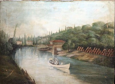 Onnik Der Azaryan imzalı tablo — Yağlı Boya, 43×60 cm, 25.000 TL müzayede satışı