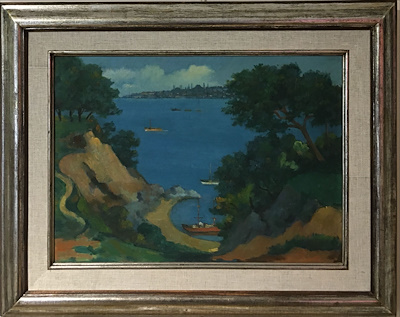 Nurettin Ergüven imzalı tablo — Yağlı Boya, 30×43 cm, 20.000 TL müzayede satışı