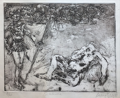Asım İşler imzalı tablo — Gravür, 43×50 cm, 3.250 TL müzayede satışı