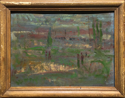 Cumhur Özer imzalı tablo — Yağlı Boya, 18×24 cm, 2.000 TL müzayede satışı