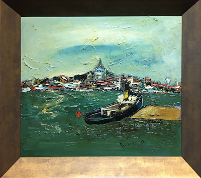 Ünsal Toker imzalı tablo — Yağlı Boya, 32×36 cm, 13.000 TL müzayede satışı