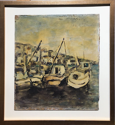 Nafız Çamlıbel imzalı tablo — Karışık Teknik, 32×28 cm, 3.750 TL müzayede satışı