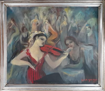 Faruk Kaşıkçı imzalı tablo — Yağlı Boya, 75×90 cm, 25.000 TL müzayede satışı
