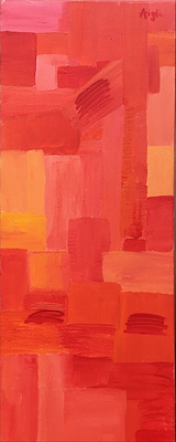 Aigli Soyut imzalı tablo — Akrilik Boya, 60×25 cm, 1.600 TL müzayede satışı
