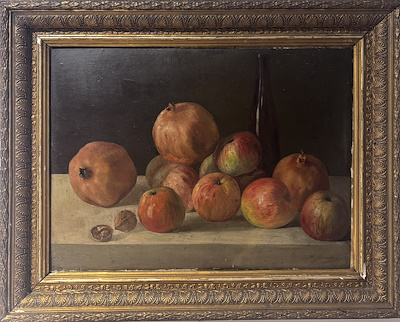 E.ıonides Natürmort - imzalı tablo — Yağlı Boya, 38×50 cm, 5.500 TL müzayede satışı
