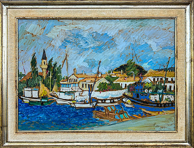 Suna Özkalan imzalı tablo — Yağlı Boya, 50×70 cm, 37.500 TL müzayede satışı