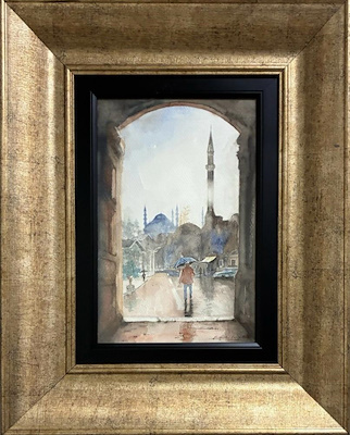 Kubilay Şenses imzalı tablo — Sulu Boya, 29×19 cm, 5.000 TL müzayede satışı