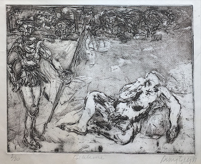 Asım İşler imzalı tablo — Gravür, 43×50 cm, 4.500 TL müzayede satışı