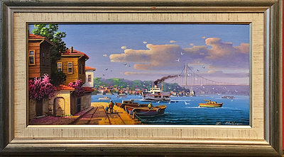 Zekeriya Malkoç imzalı tablo — Yağlı Boya, 24×50 cm, 5.500 TL müzayede satışı