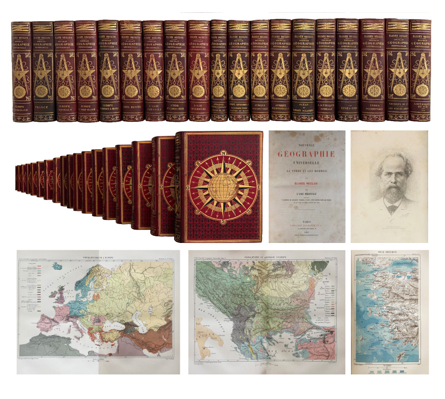 LOT 18 - RECLUS, ÉLISÉE – NOUVELLE GÉOGRAPHIE UNIVERSELLE: LA