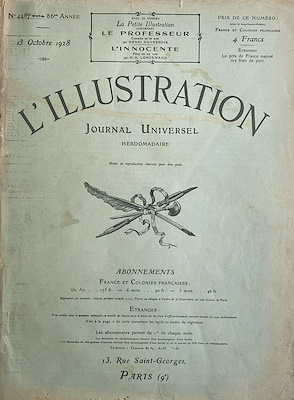 代引可】 フランス雑誌L'ILLUSTRATION 1924年発行 HERMESオリジナル
