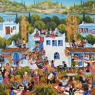 Serap Soyaltın imzalı tablo, 45.000 TL müzayede satışı