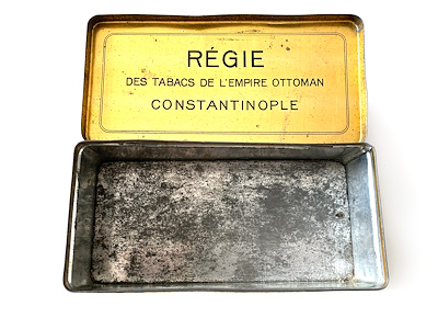 Tin Tobacco Box, Ottoman Empire Tobacco Company, İnhisar-ı Dühan Devlet-i  Aliyye-i Osmaniye