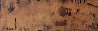 Erdoğan Değer imzalı tablo — Karışık Teknik, 16×50 cm, 1.500 TL müzayede satışı
