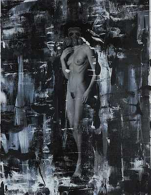Yüksel Özen imzalı tablo — Karışık Teknik, 40×30 cm, 1.500 TL müzayede satışı