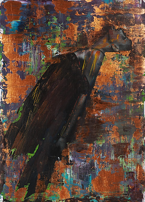 Yüksel Özen imzalı tablo — Karışık Teknik, 40×30 cm, 1.000 TL müzayede satışı