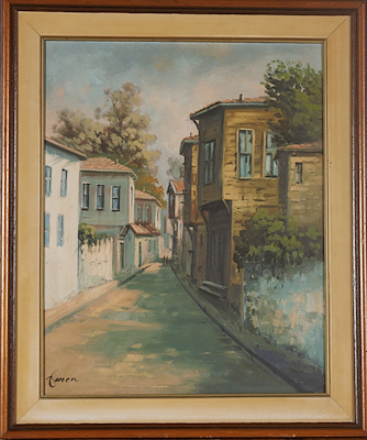 Taner Ergüder imzalı tablo — Yağlı Boya, 48×38 cm, 1.500 TL müzayede satışı