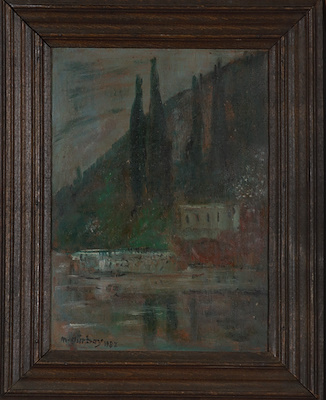 Mehmet Gürbay imzalı tablo — Yağlı Boya, 28×20 cm, 1.000 TL müzayede satışı