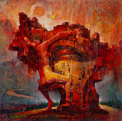 Adem Başpınar imzalı tablo — Akrilik Boya, 25×25 cm, 40.000 TL müzayede satışı