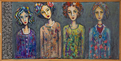 Nevin Bayrak imzalı tablo — Yağlı Boya, 22×45 cm, 2.000 TL müzayede satışı