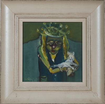 Erhan Hökelek imzalı tablo — Yağlı Boya, 20×20 cm, 2.000 TL müzayede satışı