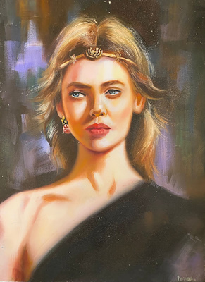 Fariba Karimi imzalı tablo — Yağlı Boya, 46×32 cm, 1.500 TL müzayede satışı