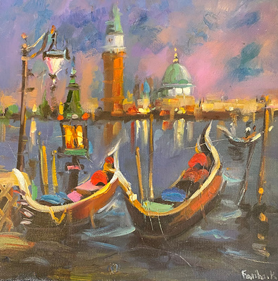 Fariba Karimi imzalı tablo — Yağlı Boya, 30×30 cm, 1.000 TL müzayede satışı