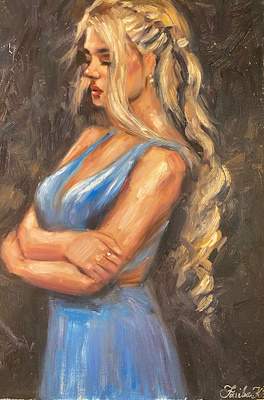 Fariba Karimi imzalı tablo — Yağlı Boya, 46×32 cm, 1.500 TL müzayede satışı