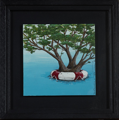 Hakan Çapkan imzalı tablo — Yağlı Boya, 15×15 cm, 1.500 TL müzayede satışı