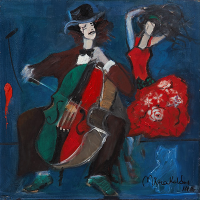 Mira Koldaş imzalı tablo — Yağlı Boya, 30×30 cm, 3.000 TL müzayede satışı