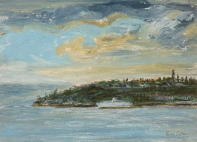 Nesrin Sağlam imzalı tablo — Yağlı Boya, 21×30 cm, 6.000 TL müzayede satışı