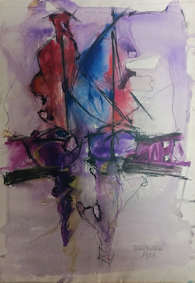 Mahmut Kocamemi imzalı tablo — Karışık Teknik, 49×34 cm, 3.500 TL müzayede satışı